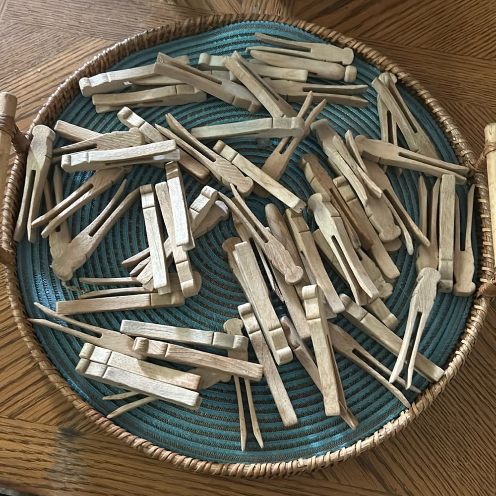 Vintage Wooden Clothespins